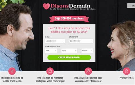 le site disons demain|DisonsDemain : le site de rencontre pour les 50 ans et plus